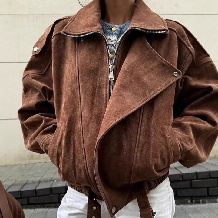 Dame avslappnad oversized jacka i högkvalitativt material Eva Jonsson-Eva Jonsson
