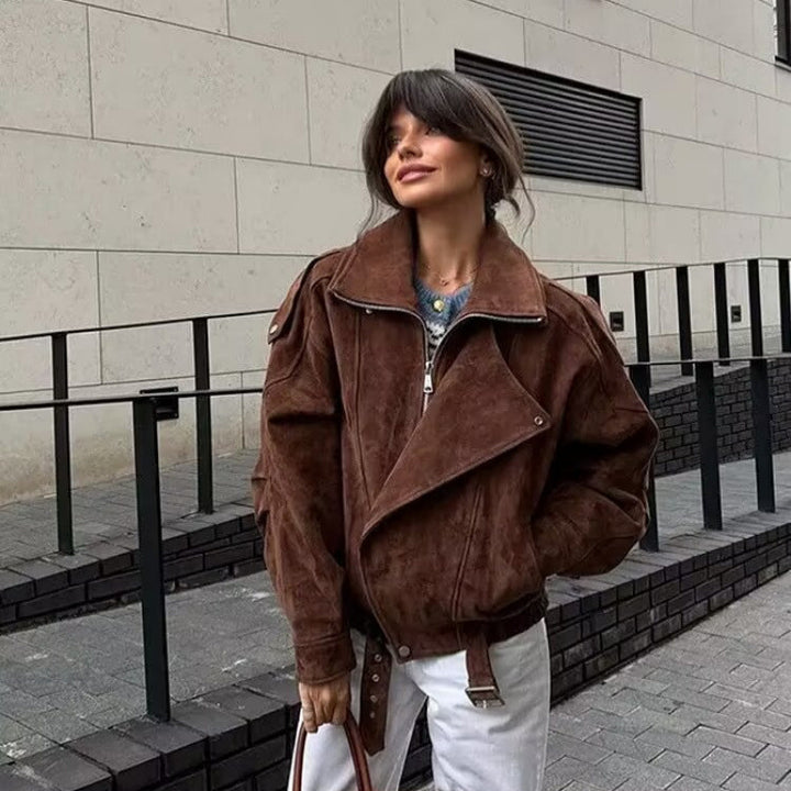 Dame avslappnad oversized jacka i högkvalitativt material Eva Jonsson-Eva Jonsson