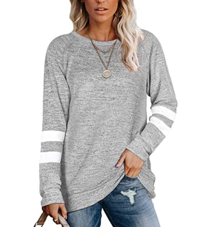 Dame avslappnad oversized tröja med sportiga randdetaljer Mirla-Eva Jonsson