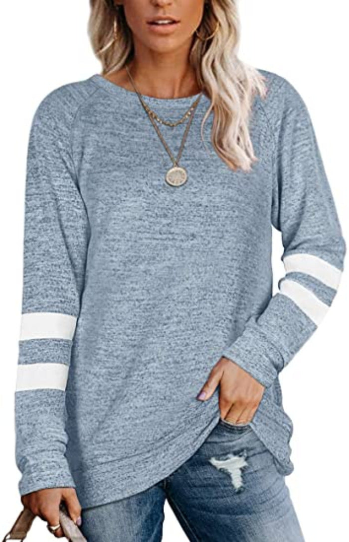 Dame avslappnad oversized tröja med sportiga randdetaljer Mirla-Eva Jonsson