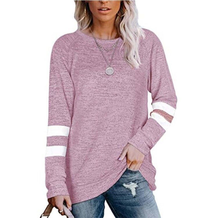Dame avslappnad oversized tröja med sportiga randdetaljer Mirla-Eva Jonsson