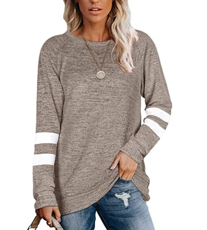 Dame avslappnad oversized tröja med sportiga randdetaljer Mirla-Eva Jonsson