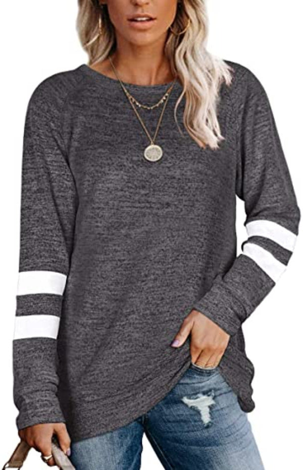 Dame avslappnad oversized tröja med sportiga randdetaljer Mirla-Eva Jonsson