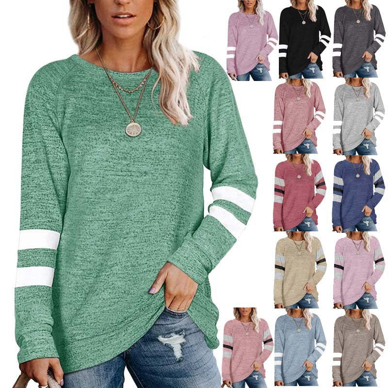 Dame avslappnad oversized tröja med sportiga randdetaljer Mirla-Eva Jonsson