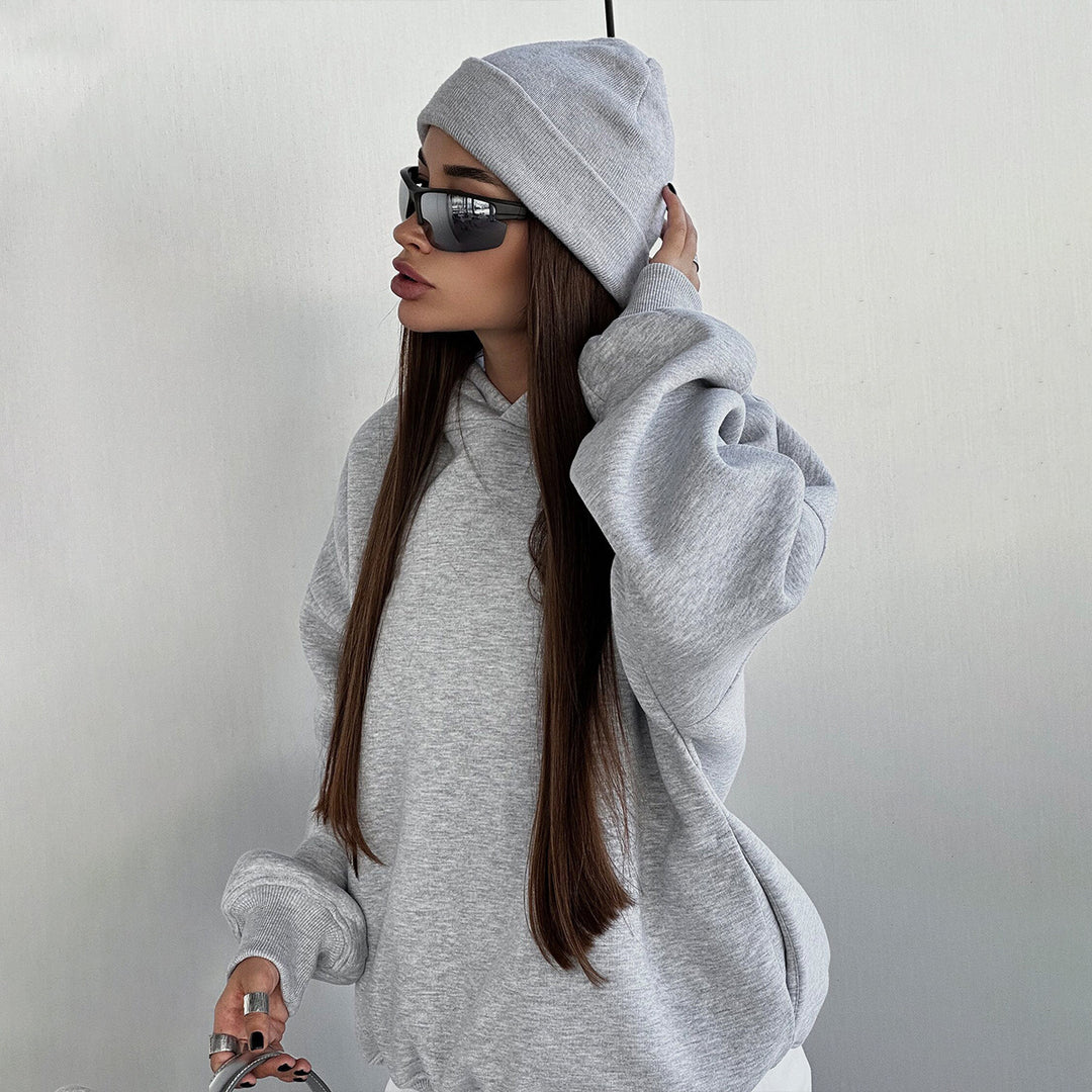Dame avslappnad sweatshirt- och joggingbyxor-set Mirla-Eva Jonsson