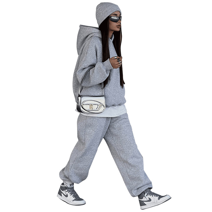 Dame avslappnad sweatshirt- och joggingbyxor-set Mirla-Eva Jonsson