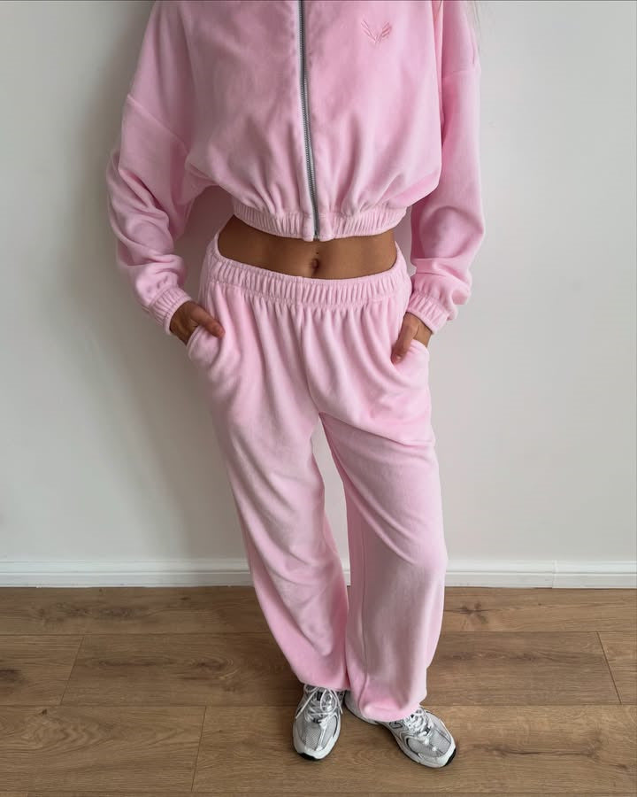 Dame avslappnad velour joggingdräkt Eva Jonsson-Eva Jonsson