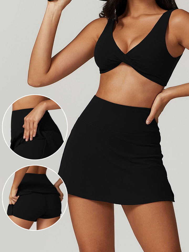Dame badkjol med integrerade shorts och elastisk midja Mirla-Eva Jonsson