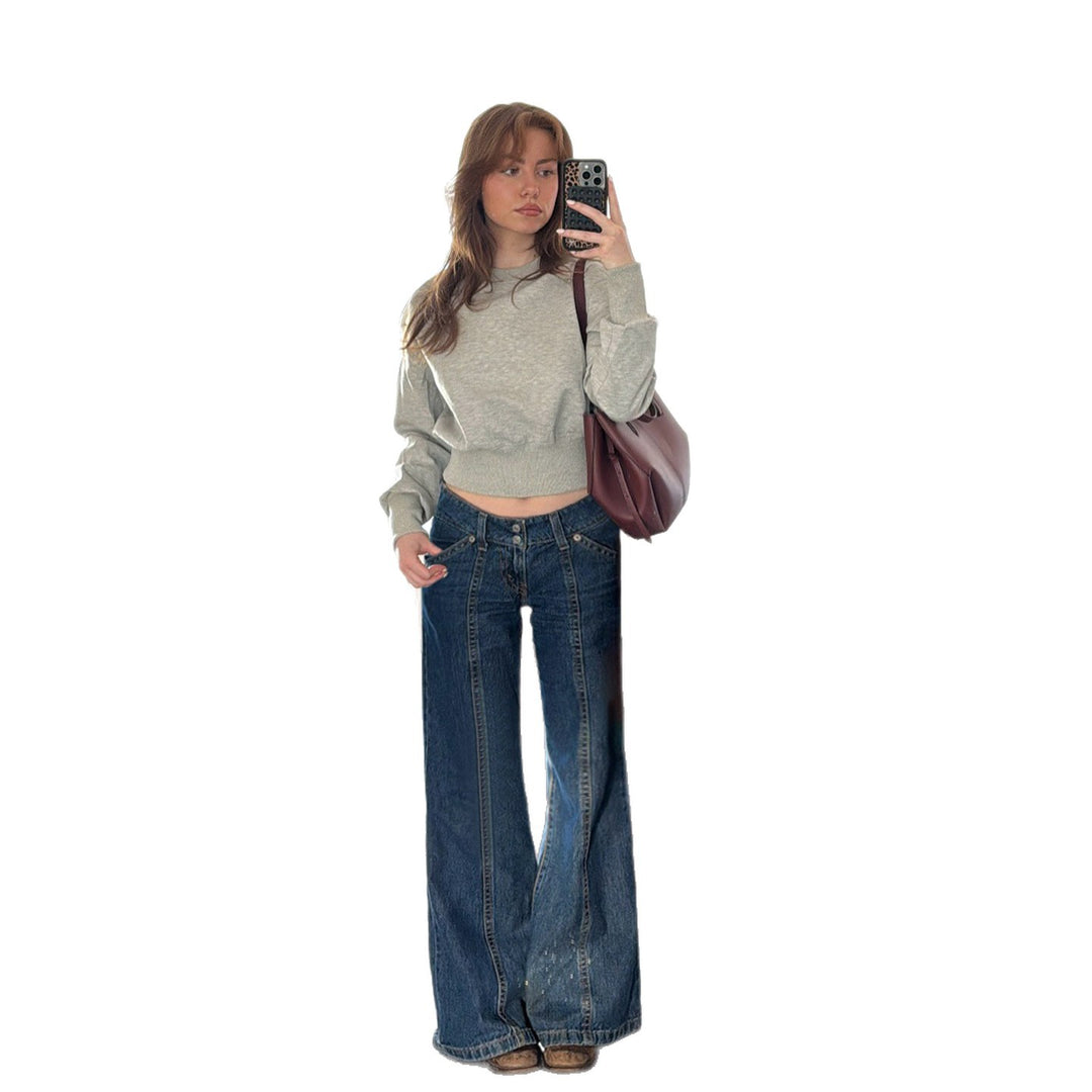 Dame baggy jeans med hög midja och modern skärning Mirla-Eva Jonsson