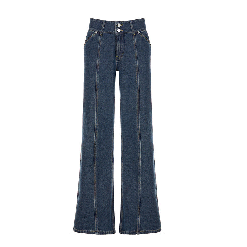 Dame baggy jeans med hög midja och modern skärning Mirla-Eva Jonsson
