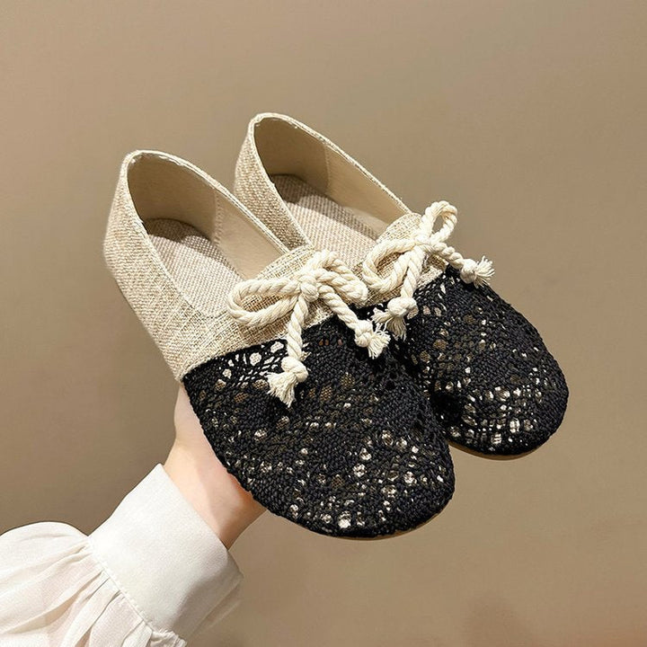 Dame ballerinas med raffinerad häkelspets och högkvalitativt övermaterial Mirla-Eva Jonsson