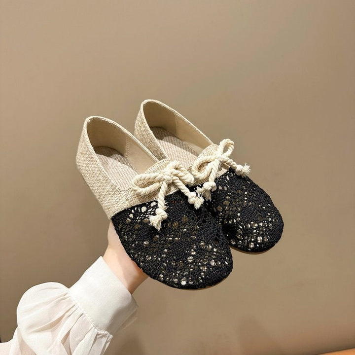 Dame ballerinas med raffinerad häkelspets och högkvalitativt övermaterial Mirla-Eva Jonsson