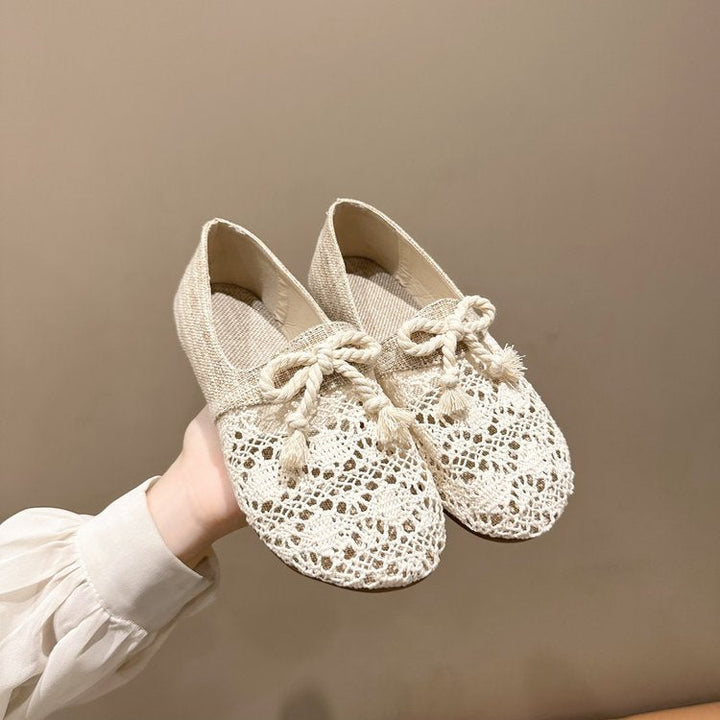 Dame ballerinas med raffinerad häkelspets och högkvalitativt övermaterial Mirla-Eva Jonsson