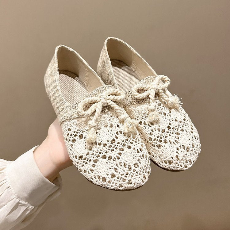 Dame ballerinas med raffinerad häkelspets och högkvalitativt övermaterial Mirla-Eva Jonsson