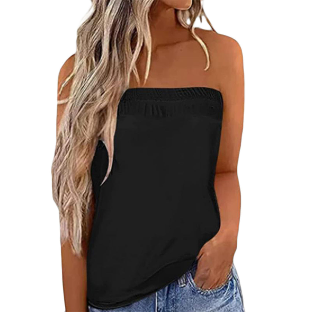 Dame bandeau-top med elastisk avslutning Mirla-Eva Jonsson