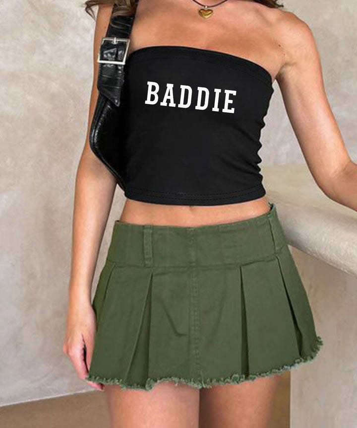 Dame bandeau-top med maritimt motiv och elastiskt material Mirla-Eva Jonsson
