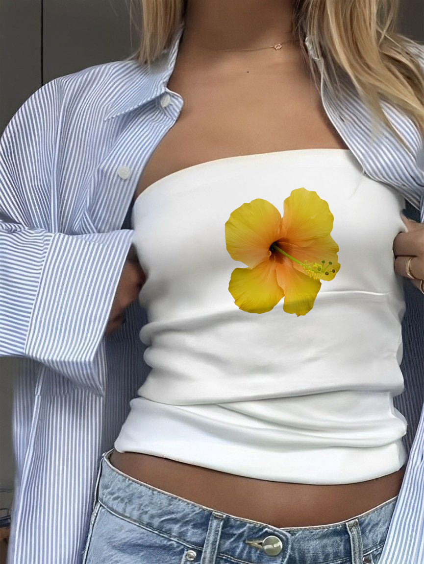 Dame bandeau-top med sportig Frankrike-design Mirla-Eva Jonsson