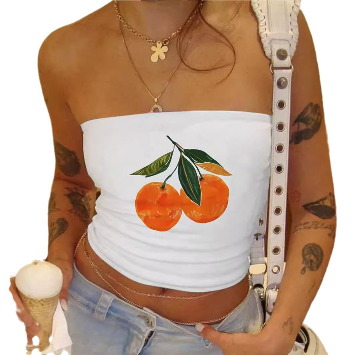 Dame bandeau-top med sportig Frankrike-design Mirla-Eva Jonsson