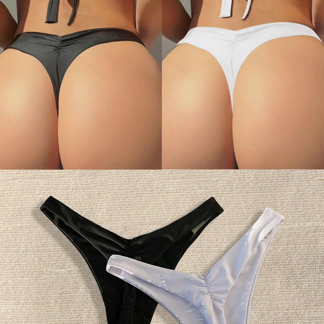 Dame bikini-byxor med hög benöppning och elegant snitt Mirla-Eva Jonsson