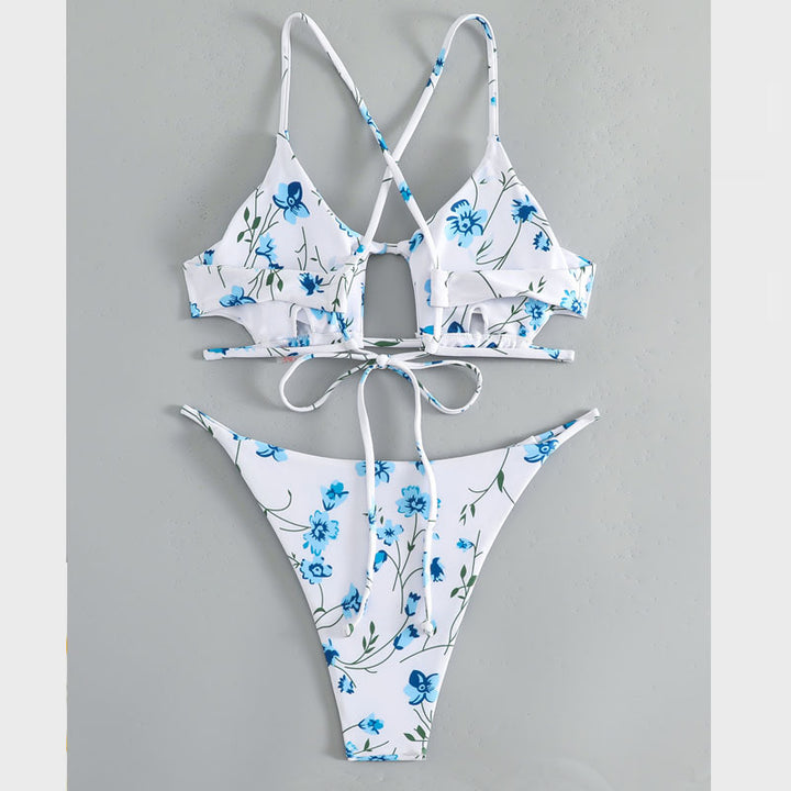Dame bikini set med justerbara band och blommönstertryck Mirla-Eva Jonsson