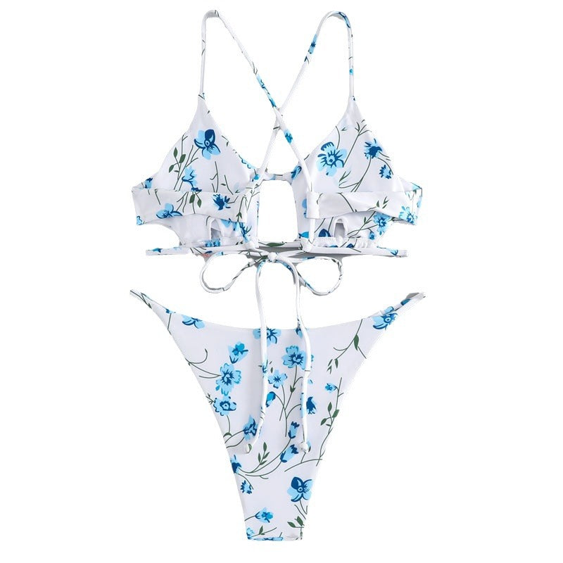 Dame bikini set med justerbara band och blommönstertryck Mirla-Eva Jonsson