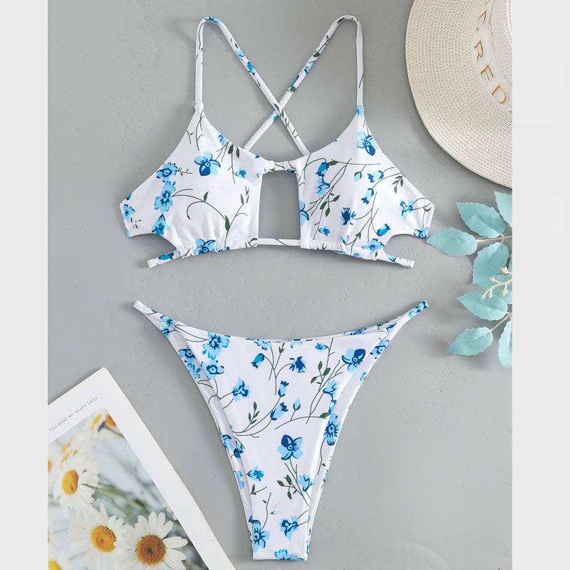 Dame bikini set med justerbara band och blommönstertryck Mirla-Eva Jonsson