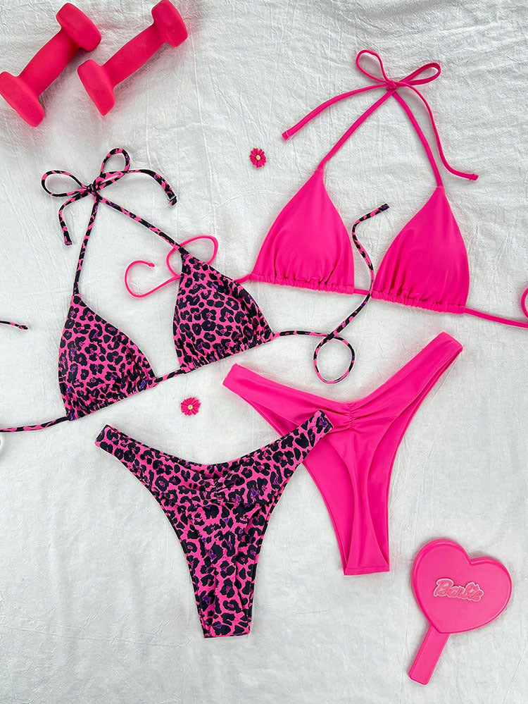 Dame bikini set med justerbara band och blomster- samt djurmönster Mirla-Eva Jonsson