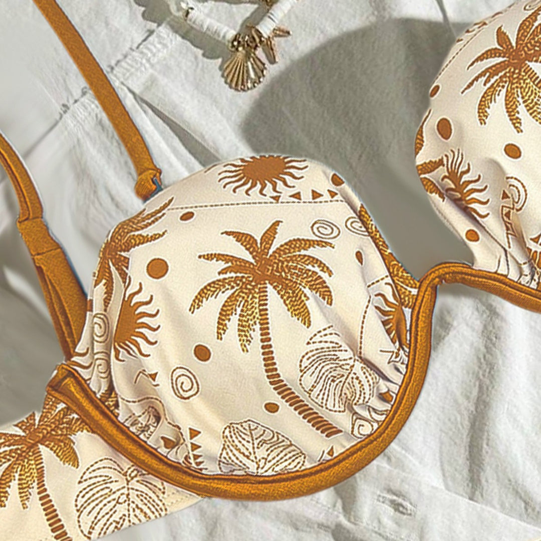 Dame bikini-set med justerbara remmar och charmiga snäckprydnader Mirla-Eva Jonsson