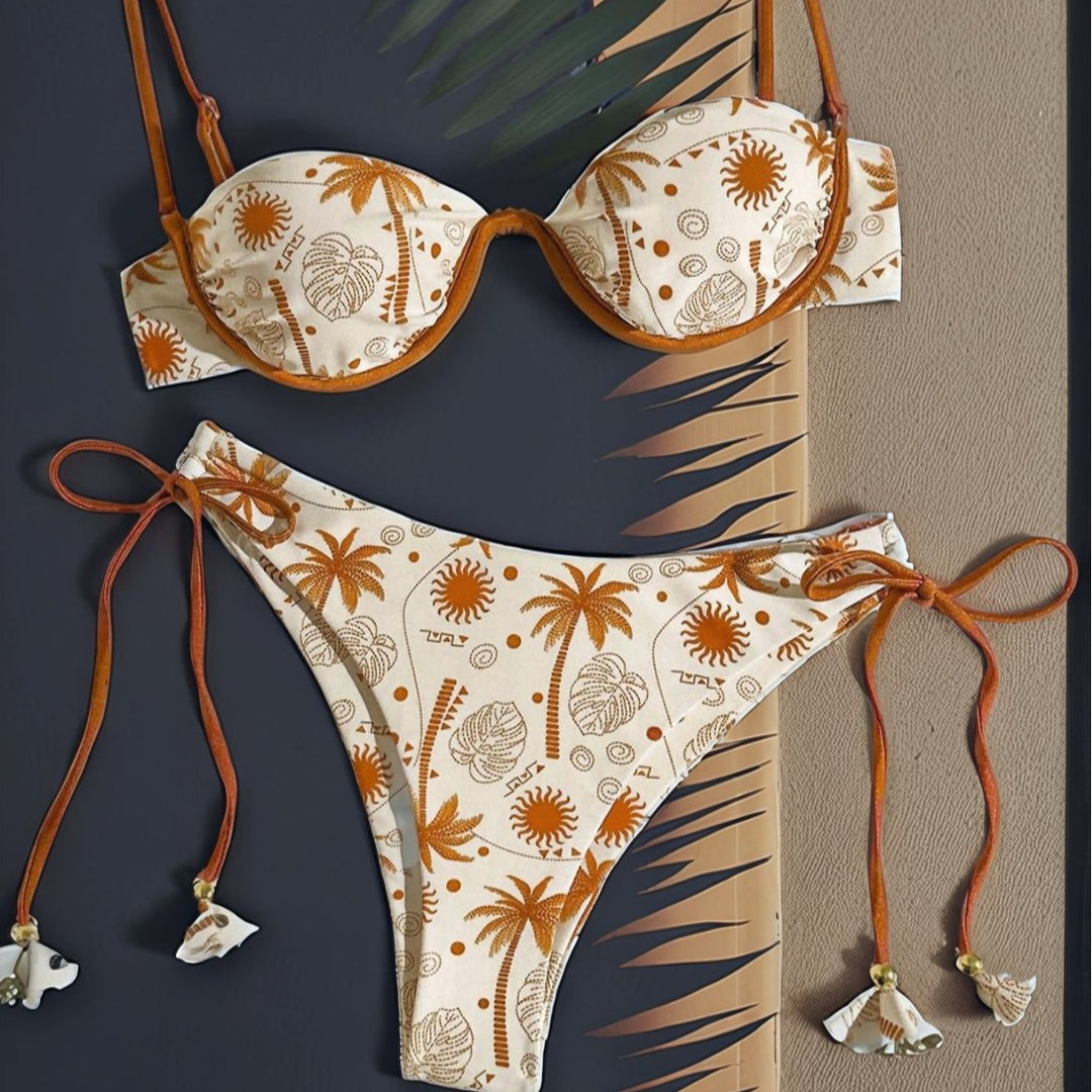 Dame bikini-set med justerbara remmar och charmiga snäckprydnader Mirla-Eva Jonsson