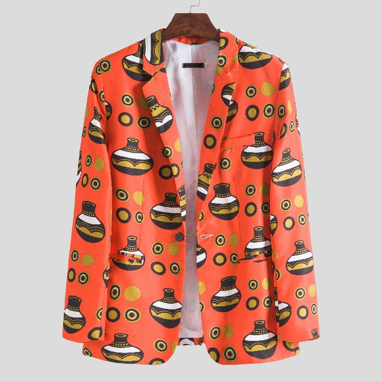 Dame blazer med grafiska mönster och modern skärning Mirla-Eva Jonsson