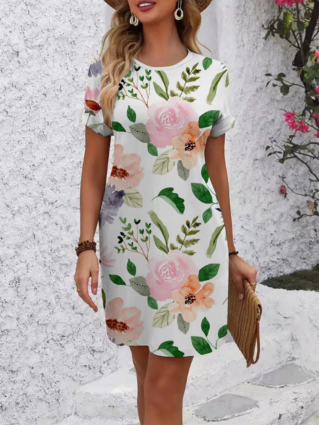 Dame blommig klänning Mirla-Eva Jonsson