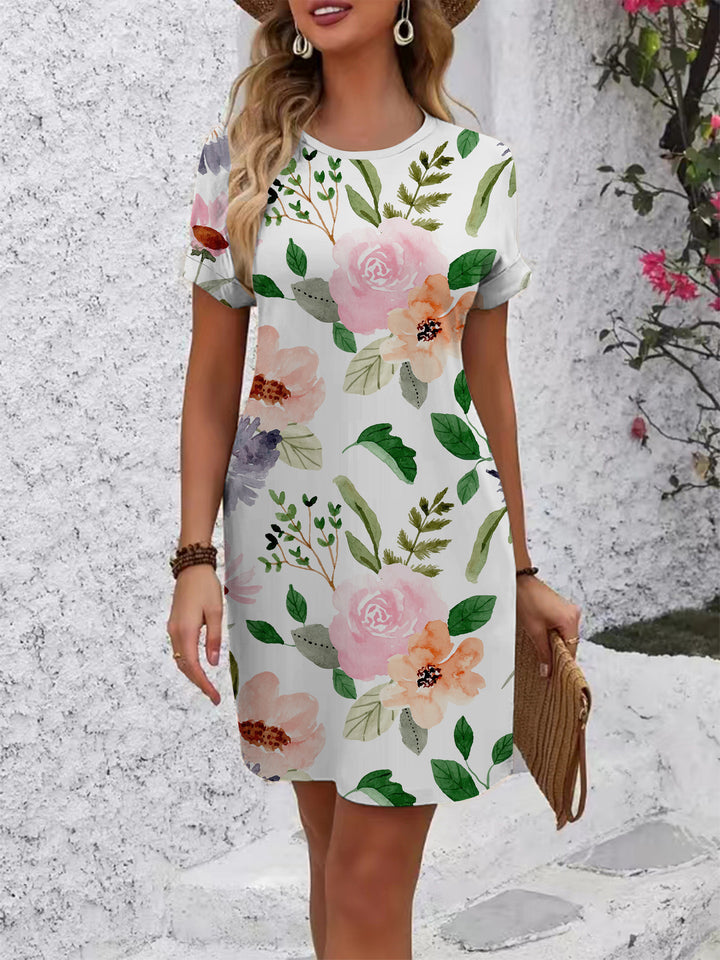 Dame blommig klänning Mirla-Eva Jonsson