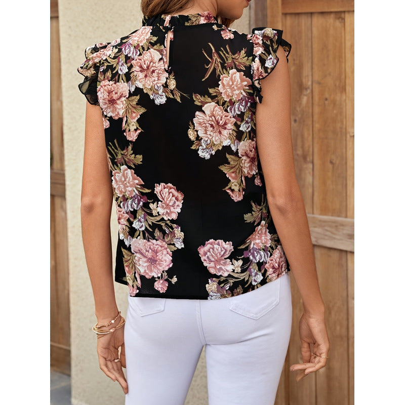 Dame blommigt tröja med peplum-design Mirla-Eva Jonsson