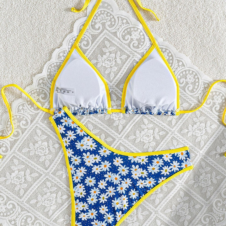 Dame blommönstrad bikini-set med justerbara band och hög skärning Mirla-Eva Jonsson
