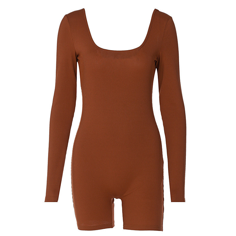 Dame bodysuit med långa ärmar och fyrkantig urringning Mirla-Eva Jonsson