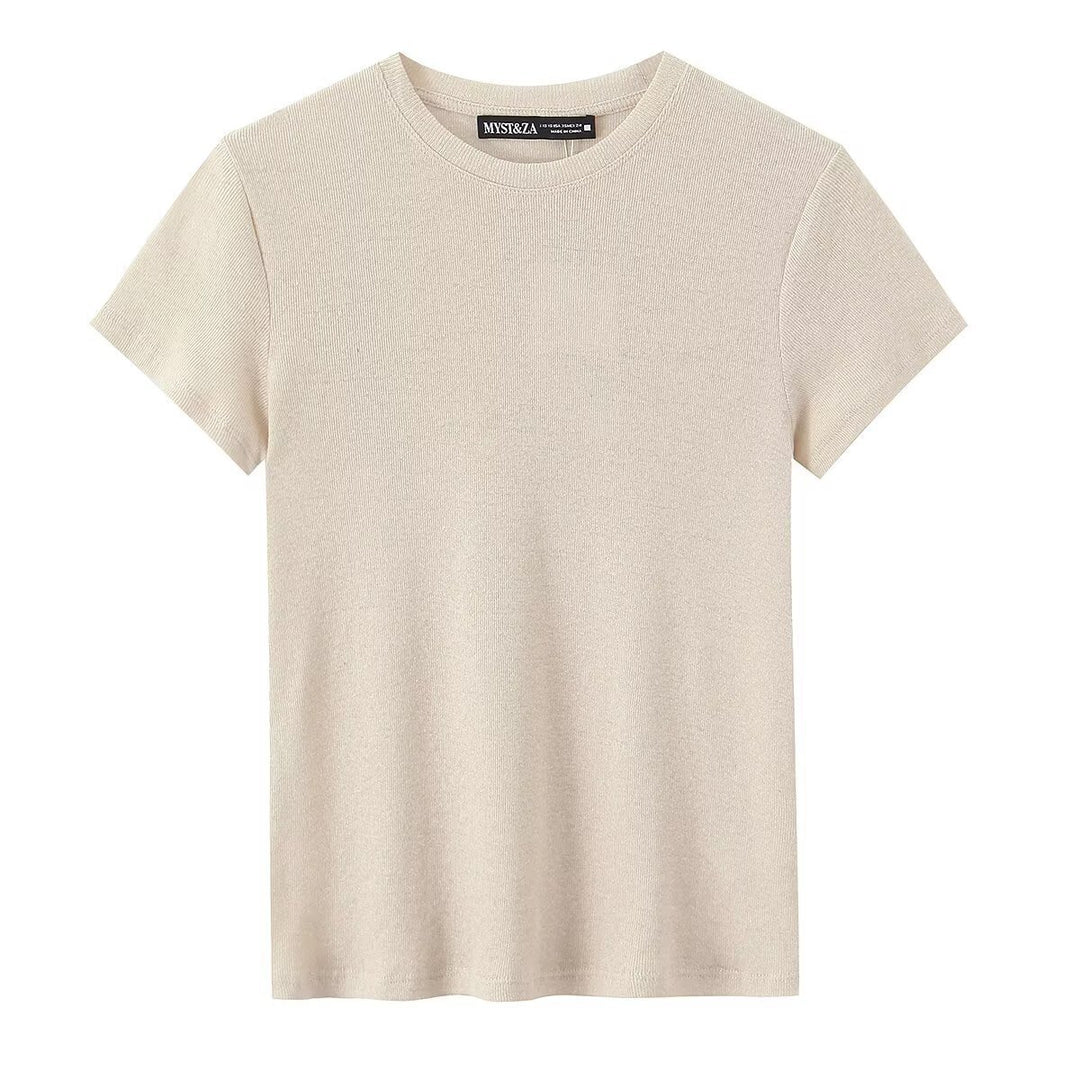 Dame bomulls-T-shirt med bekväm passform och hållbart material Mirla-Eva Jonsson