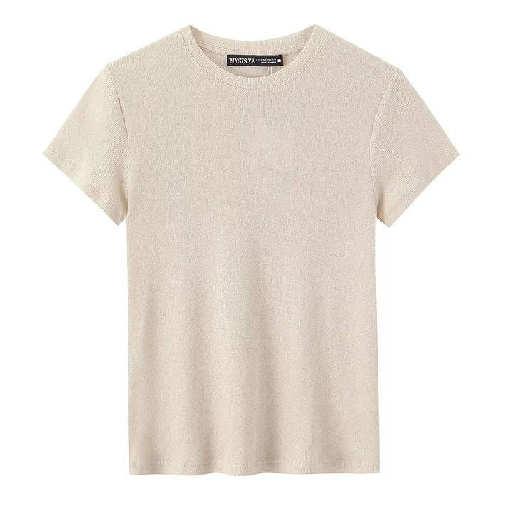 Dame bomulls-T-shirt med bekväm passform och hållbart material Mirla-Eva Jonsson