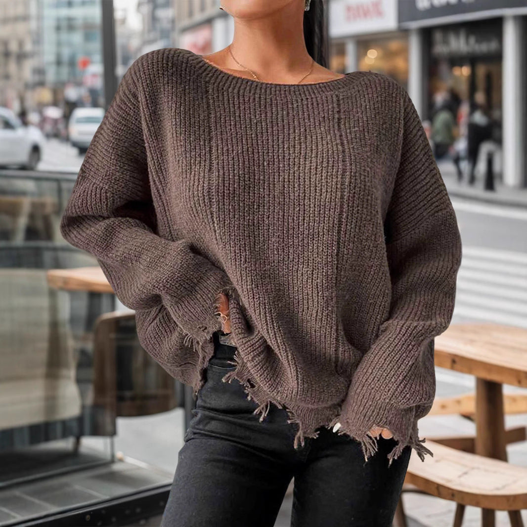 Dame bomullströja med avslappnad oversized passform Mirla-Eva Jonsson