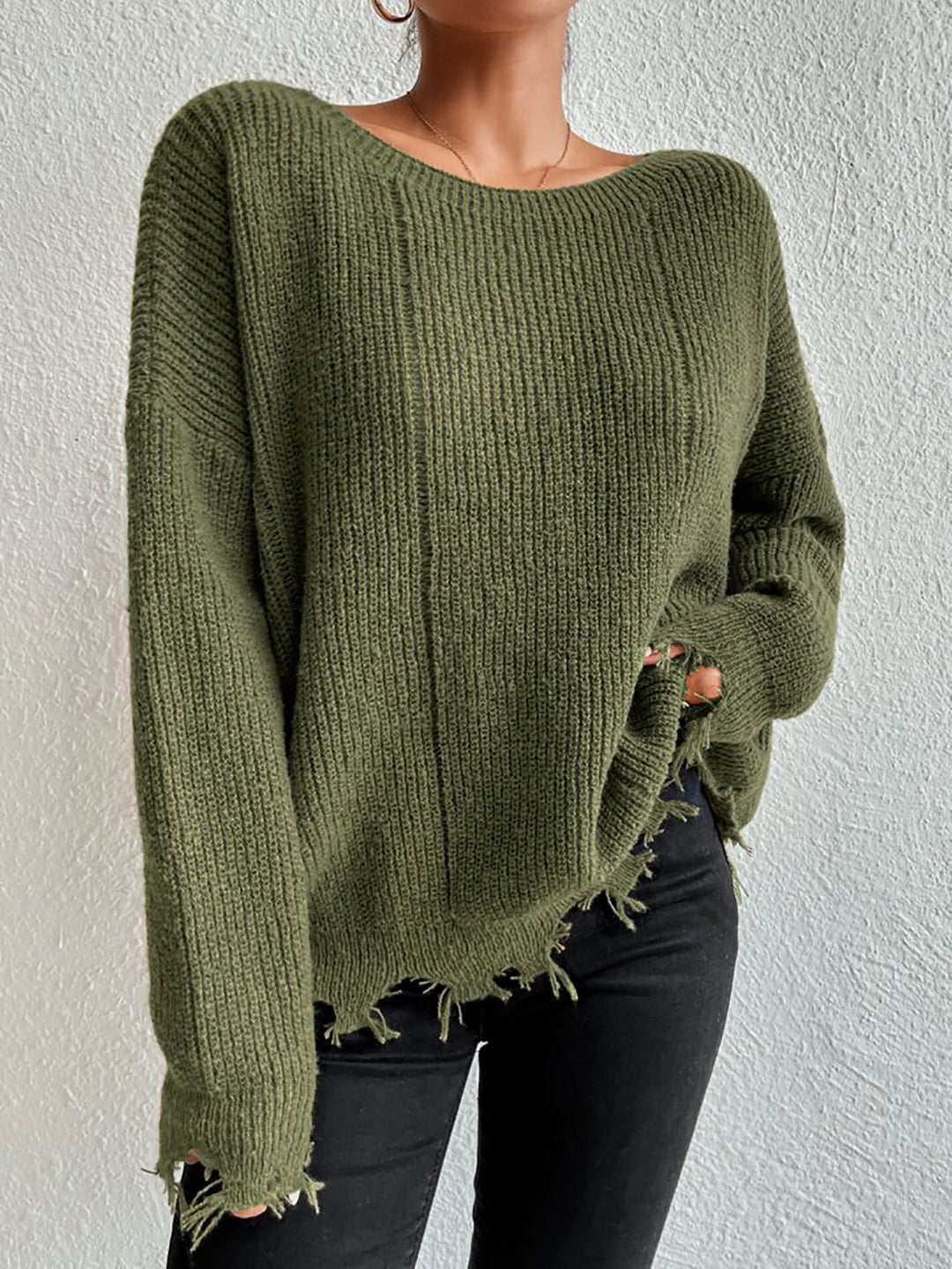 Dame bomullströja med avslappnad oversized passform Mirla-Eva Jonsson