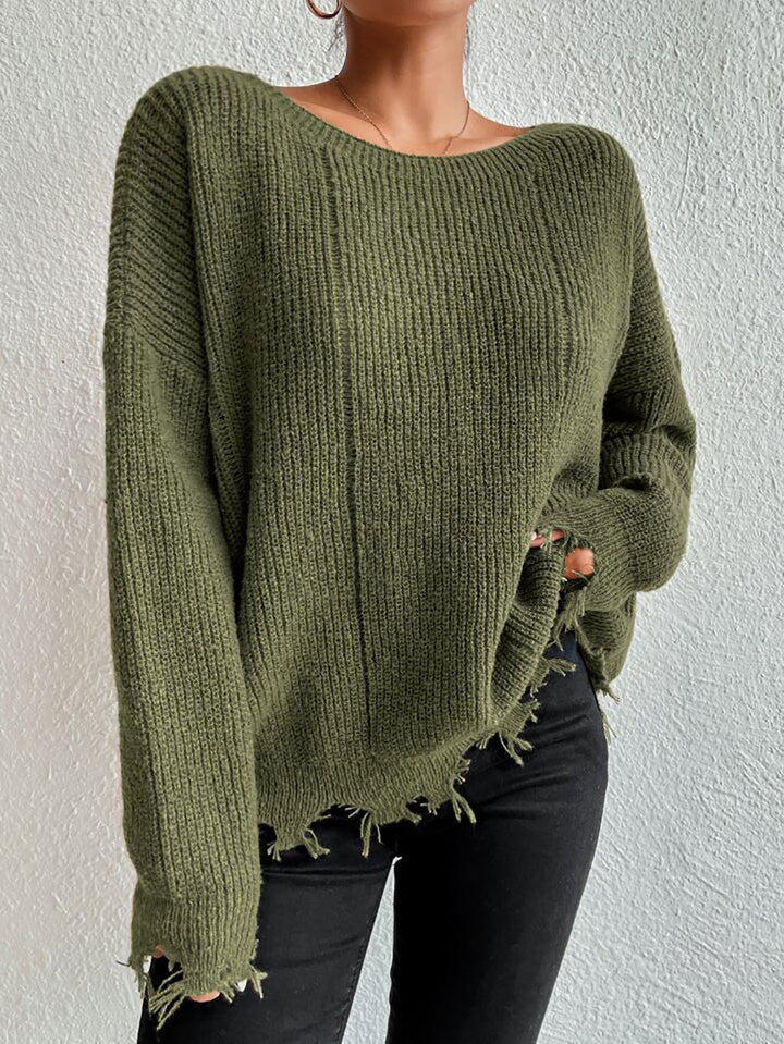 Dame bomullströja med avslappnad oversized passform Mirla-Eva Jonsson