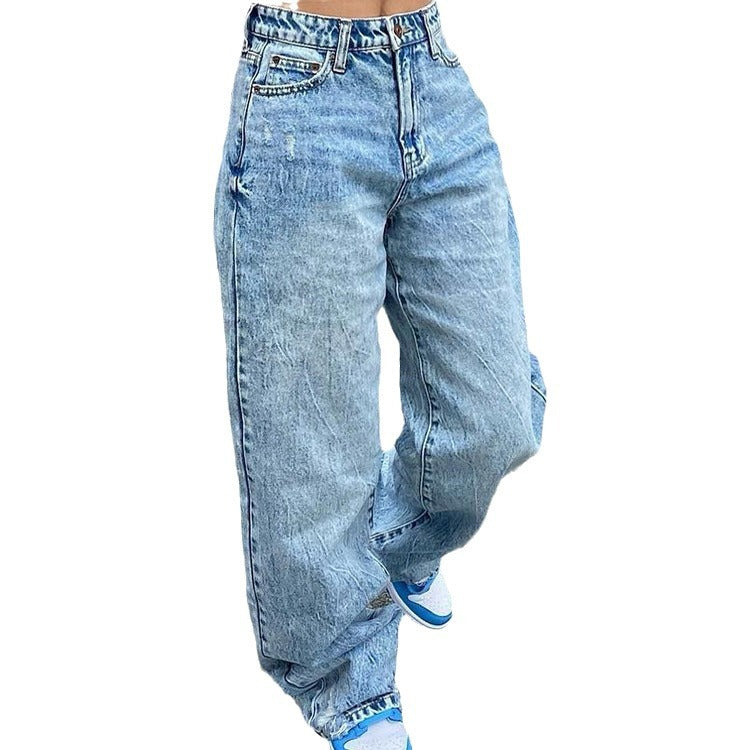 Dame breda Cargo-jeans med unika fickor och avslappnad skärning Mirla-Eva Jonsson