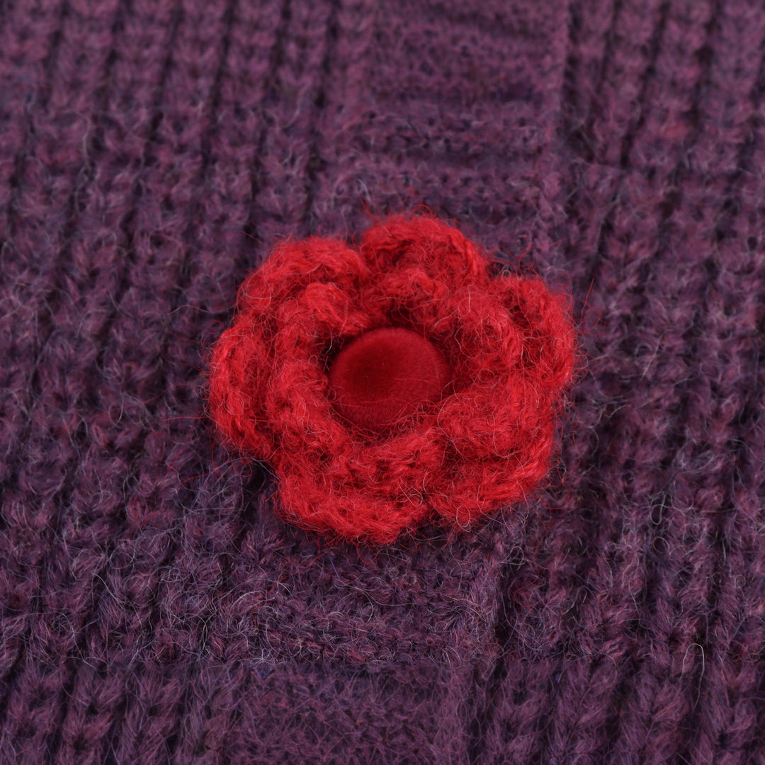 Dame cardigan med blommigt knappdetalj Mirla-Eva Jonsson