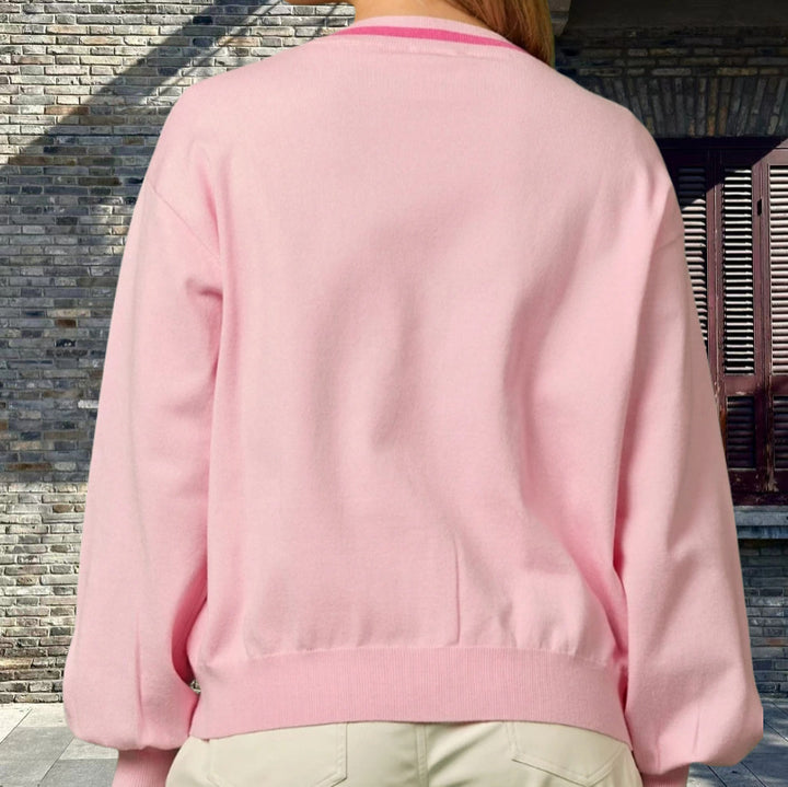 Dame cardigan med glittrande detaljer och raffinerade rosetter Eva Jonsson-Eva Jonsson