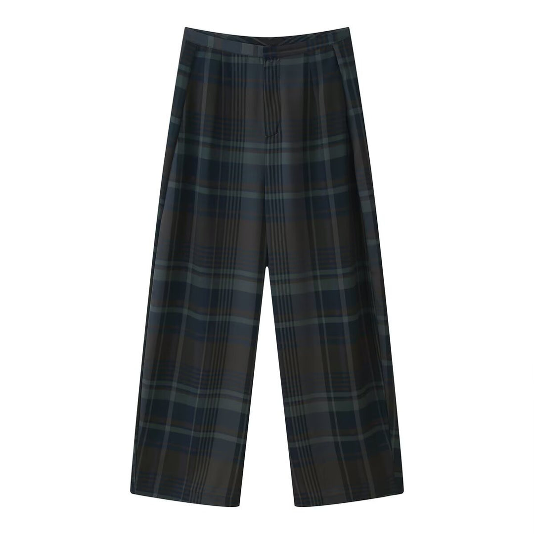 Dame carrot pants with modern check pattern and relaxed fit Mirla-Eva Jonsson