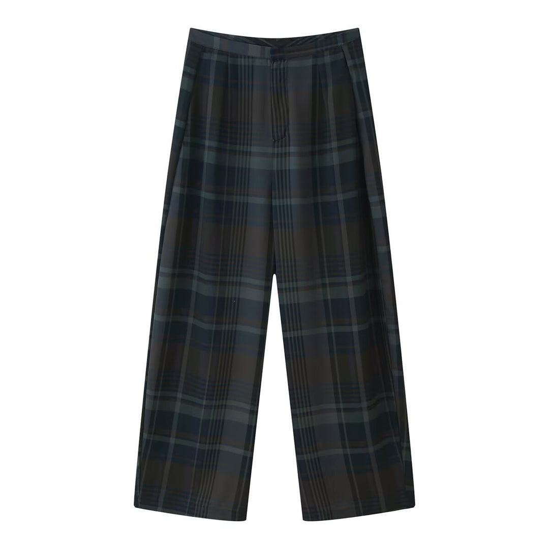Dame carrot pants with modern check pattern and relaxed fit Mirla-Eva Jonsson