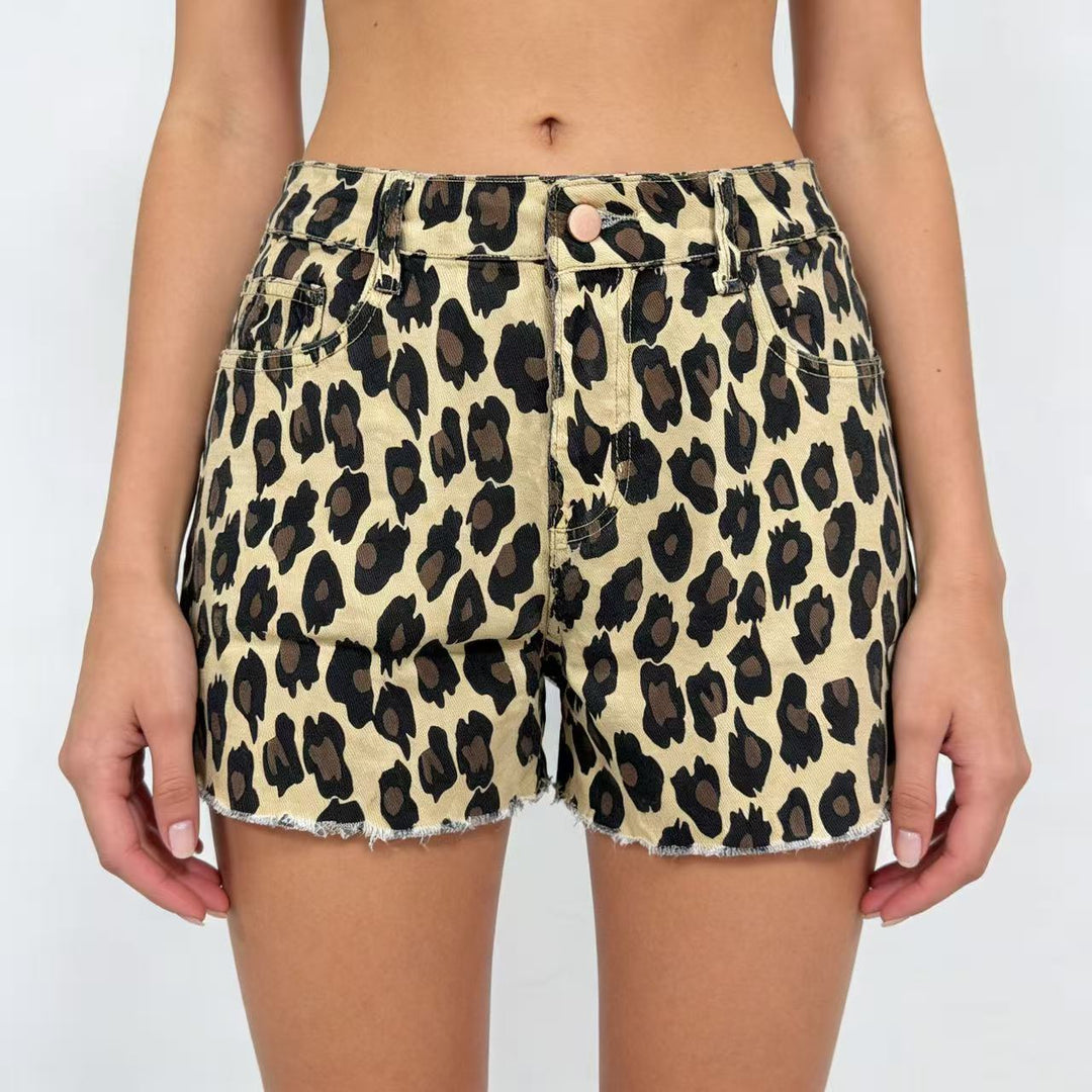 Dame casual Leo-shorts med fransig fåll och höga fickor Mirla-Eva Jonsson