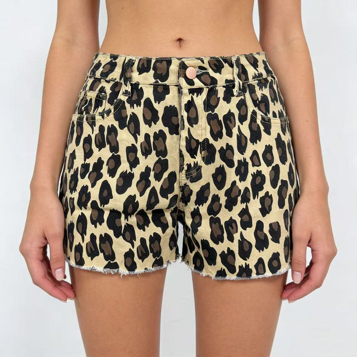 Dame casual Leo-shorts med fransig fåll och höga fickor Mirla-Eva Jonsson