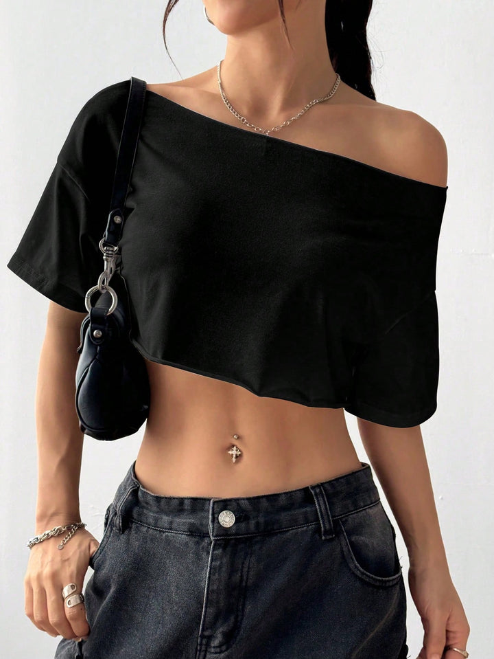 Dame casual Off-Shoulder Crop-Top Mirla-Eva Jonsson