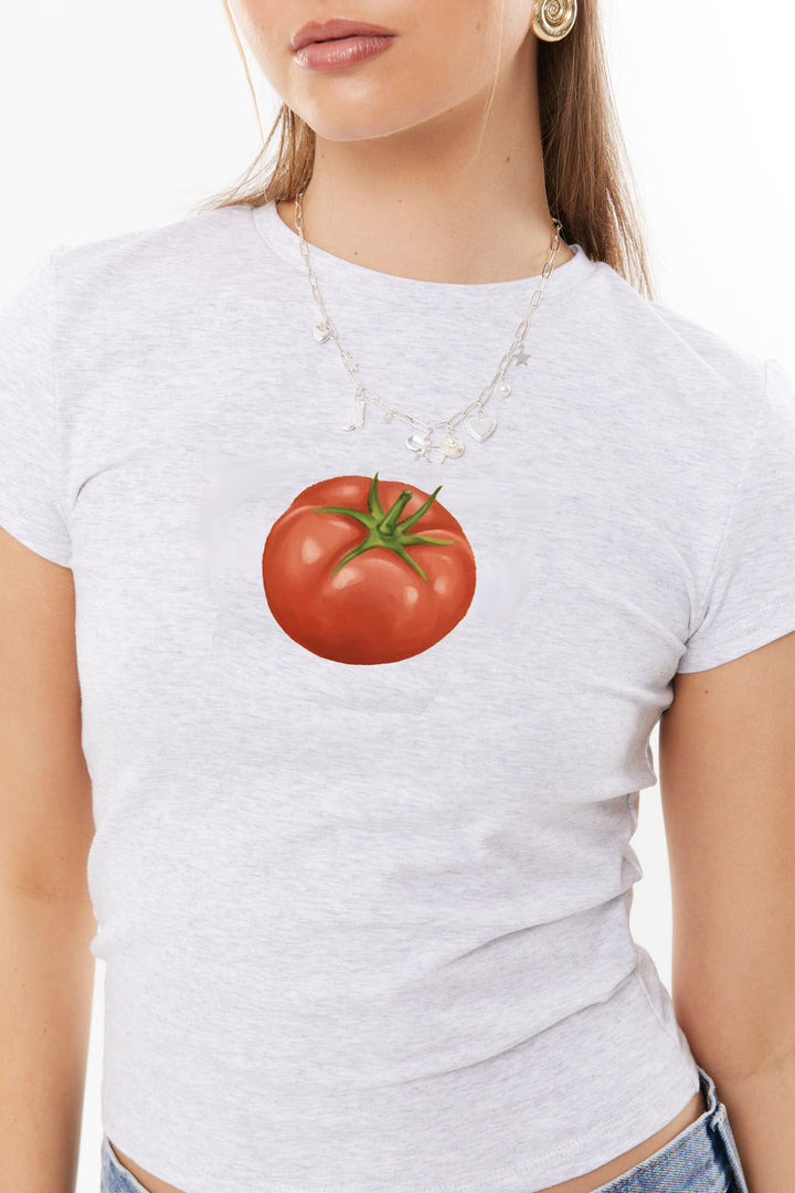 Dame casual crop top med fräsch citrondesign Mirla-Eva Jonsson