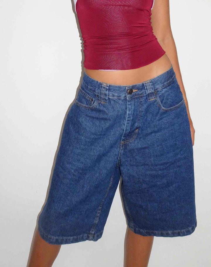 Dame casual denim shorts with wide fit and high side pockets Mirla-Eva Jonsson